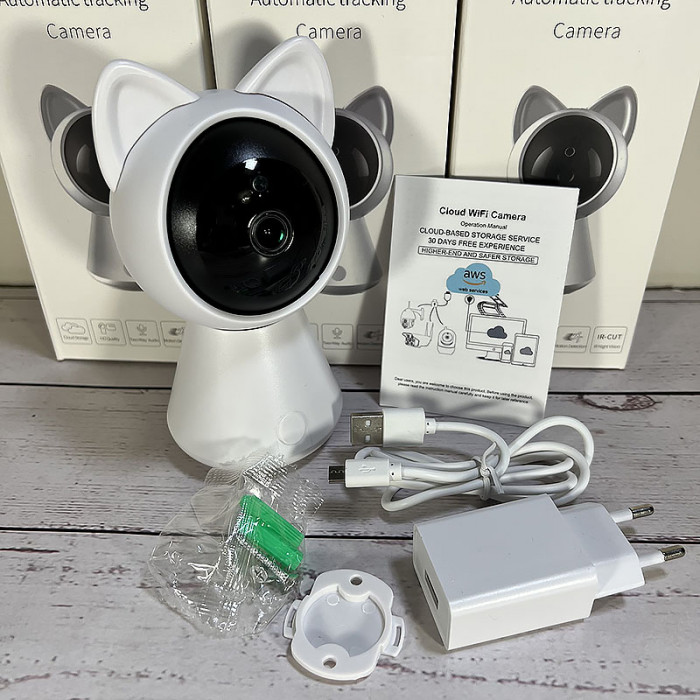 Поворотна бездротова Wi-Fi FullHD відеоняня Kitty YCC365 plus