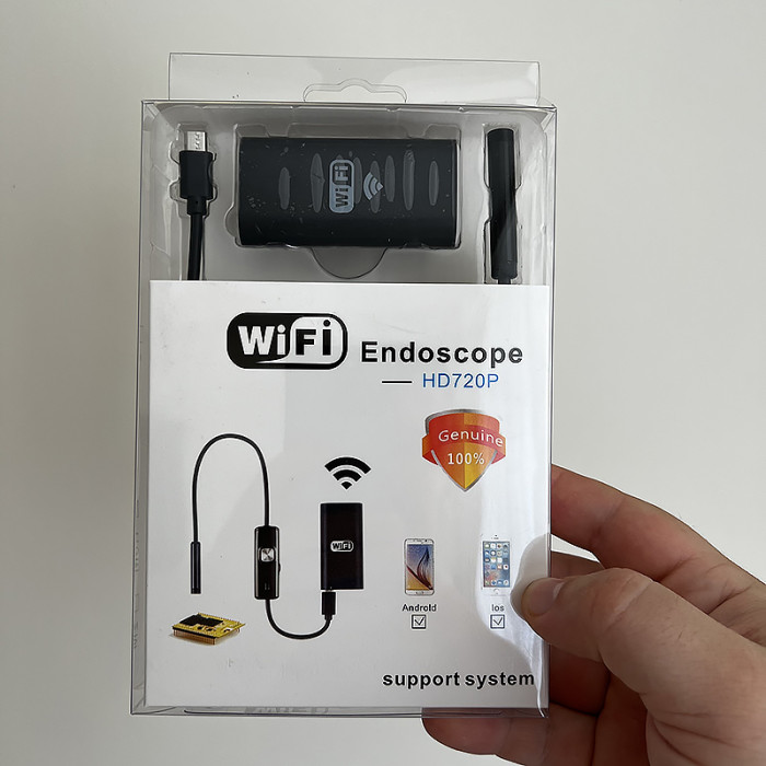 Wi-Fi USB ендоскоп ZCF F99, 5 метрів жорсткий кабель, IP67 (Android / iOS / Windows / Mac)