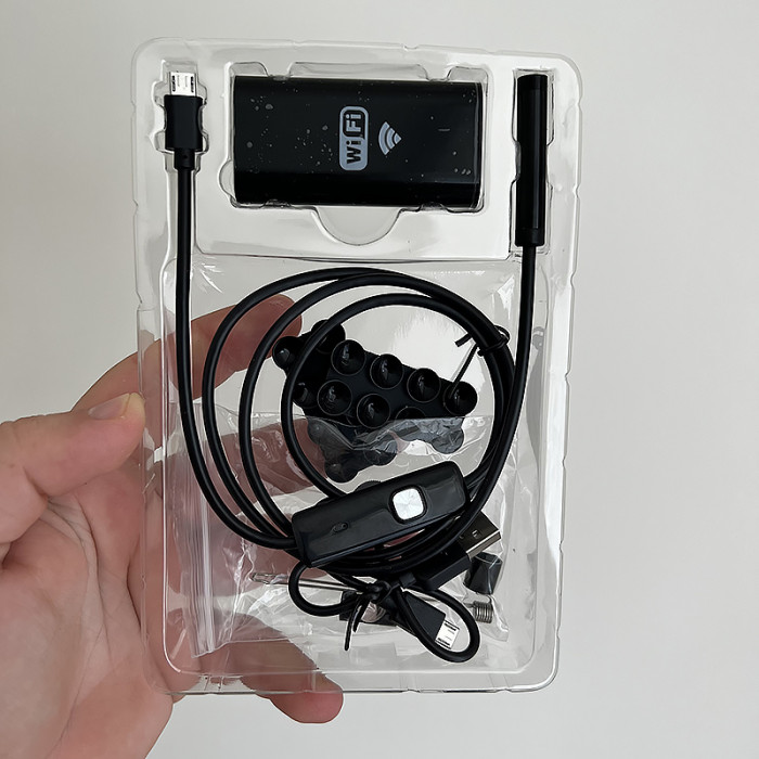 Wi-Fi USB ендоскоп ZCF F99, 5 метрів жорсткий кабель, IP67 (Android / iOS / Windows / Mac)