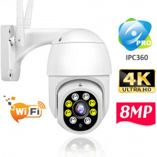 Вулична поворотна Wi-Fi ip камера Qearim 4K 8mp