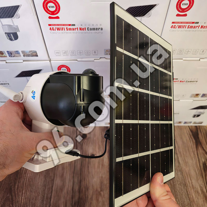 Уличная автономная поворотная 4G GSM камера видеонаблюдения Verto 5mp V380 Pro