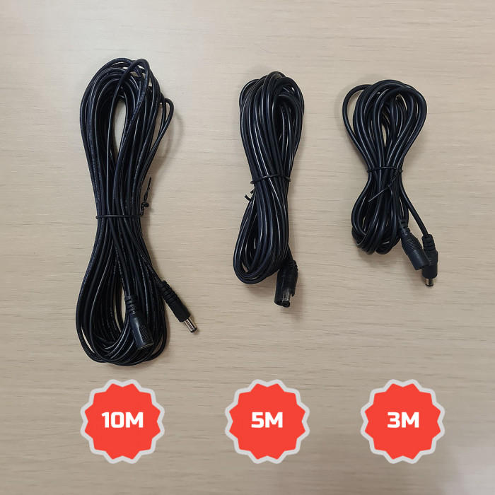 Кабель подовжувач живлення DC 12V 5.5х2.1мм 3 метри