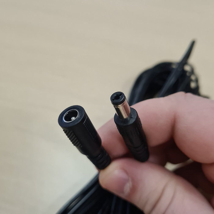 Кабель подовжувач живлення DC 12V 5.5х2.1мм 3 метри