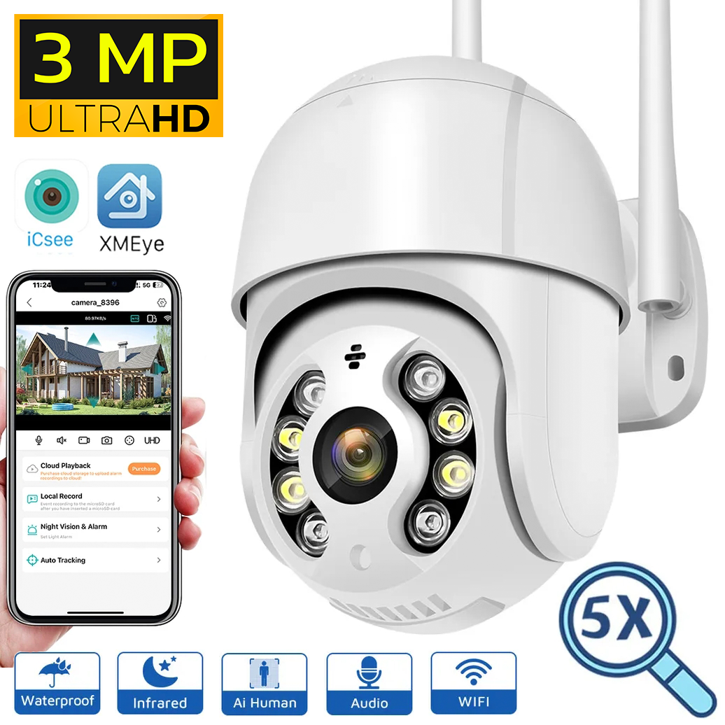 Уличная поворотная Wi-Fi ip камера Besder 3mp ICSee XMEye